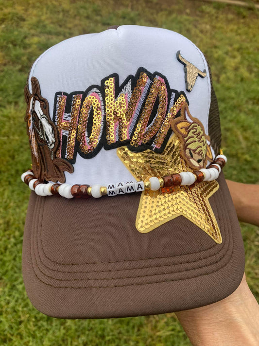 Brown Howdy Mama Trucker Hat